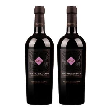 Imagem de Kit 2 Vinhos Zolla Primitivo di Manduria Tinto Itália 750ml