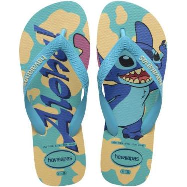 Imagem de Chinelo Havaianas Top Disney Classicos Stitch Feminino, Creme, 35 /36