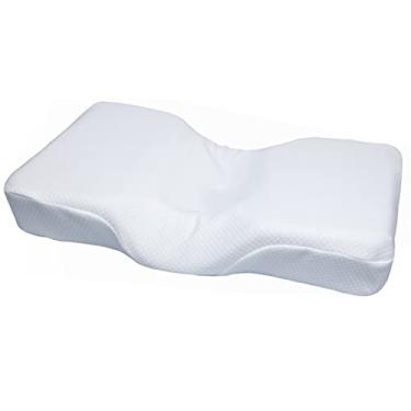 Imagem de SPXMQSS Travesseiros ortopédicos de pescoço para alívio da dor dormindo de lado, travesseiros ergonômicos para reparo de correção de divisão de dormir, almofadas cervicais com contorno de espuma