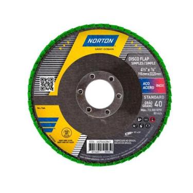 Imagem de Disco Flap Lixa Norton R244 115x22,23 Grão 40 - 000276
