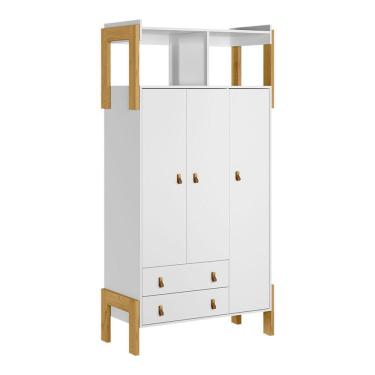 Imagem de Guarda-roupa Com Nicho Fantasia Branco - Qmovi
