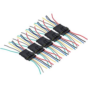 Imagem de Acouto Conector Elétrico do Carro de 5 Pces, Conectores Automotivos Antiflaming do Fio Com Desempenho Confiável para Aplicações Versáteis (6P)