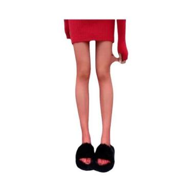 Imagem de Meia Calça Vintage Vermelha Feminina Slim Fit Y2k Elástica Para Primav