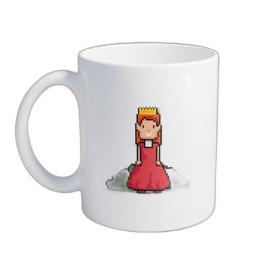 Imagem de Caneca Xícara Café Porcelana Design Princesa Videogame 300ml
