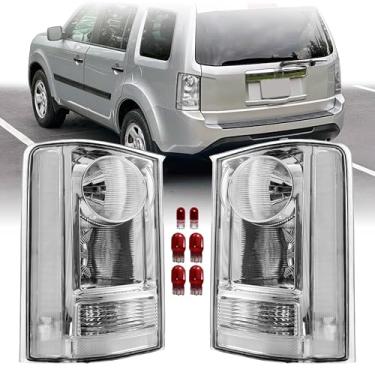 Imagem de USR UNIQUE STYLE RACING Luz traseira Pilot SUV 09-15 - Par de lâmpadas traseiras (esquerda + direita) compatível com veículos utilitários esportivos Honda Pilot 2009-2015, todos os modelos LX EX SE