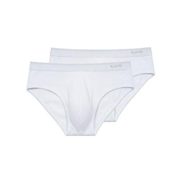 Imagem de Kit com 2 Cuecas Slip Lupo 485-003, Branco, GG