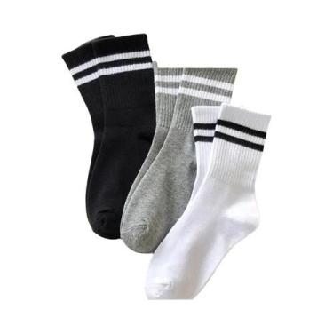 Imagem de Meias Esportivas Femininas De Cano Médio Respiráveis Para Outono/Inver