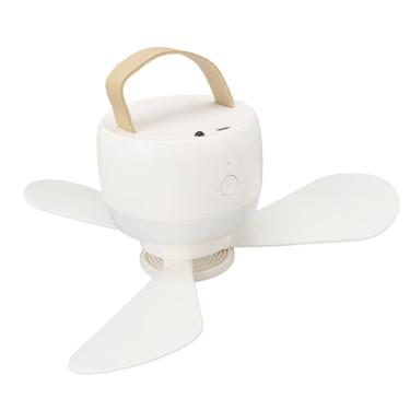 Imagem de TOPINCN Ventilador de Teto Portátil Sem Fio Com Controle Remoto, Ventilador de Acampamento Suspenso Recarregável USB Com Luz, de Barraca Suspenso LED Silencioso de