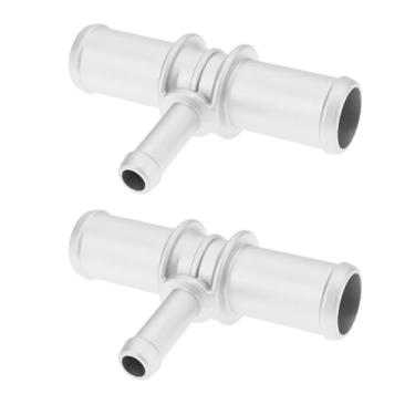 Imagem de SG Store 2 peças de conector de mangueira de aquecedor de refrigerante de carro 17 x 17 x 9 mm para mangueira de diâmetro interno 5/20.3 cm x 5/16 x 5/20.3 cm para sistemas de resfriamento automotivo