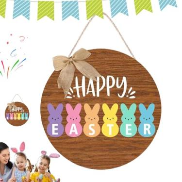 Imagem de Placa De Porta Da Páscoa - Suportes de Feliz Páscoa,Placa De Guirlanda De Boas-Vindas Para Porta Da Frente - Para Parede Casa Corredor Entrada Lareira Exterior Interior