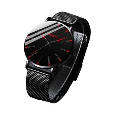 Imagem de Relógio De Pulso Masculino Ultra Fino De Quartzo Com Pulseira De Malha