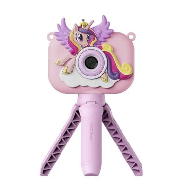 Imagem de My Little Pony Câmeras infantis da série Princess, câmeras digitais de apontar e fotografar com suporte, presentes de aniversário de Natal, meninas, meninos de 3 a 12 anos, câmera infantil com cartão