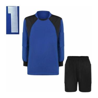 Imagem de Kit Camisa e Bermuda  Para Goleiro  Com Proteção Acolchoada - TRB, Roy