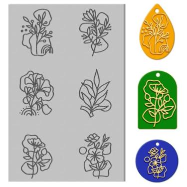 Imagem de 1 tapete de textura de borracha, almofada de padrão floral misto, kit de fabricação de joias, ferramentas de artesanato criativo para máquinas de gravação de carimbos, artesanato faça você mesmo, 10 x