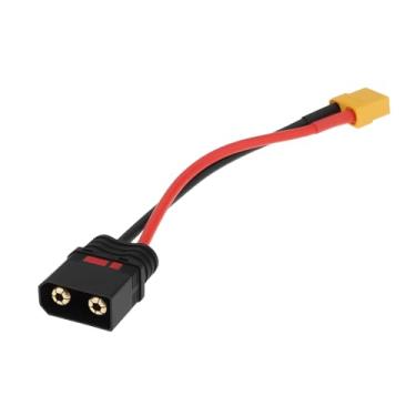 Imagem de SING F LTD Adaptador de conector fêmea XT-90 para QS8 macho 12AWG para veículos RC, drones FPV configurações de bateria Lipo de alto desempenho, 15 cm