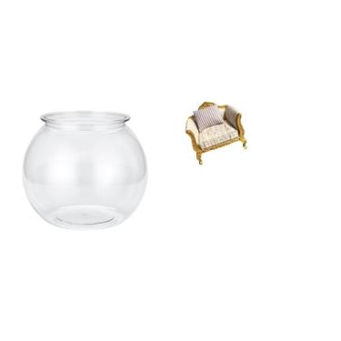 Imagem de Whtkoph Aquário Transparente em Miniatura, Sofá, Ornamento Transparente para Casa, Vaso Aquário, Mesa para Quarto, Escrivaninha, Sala de Estar, Decoração