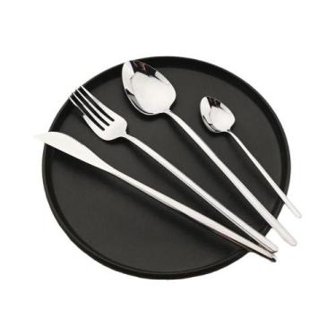 Imagem de Conjunto De Talheres De Aço Inoxidável 4/16/24/32 Peças Garfo Colher F