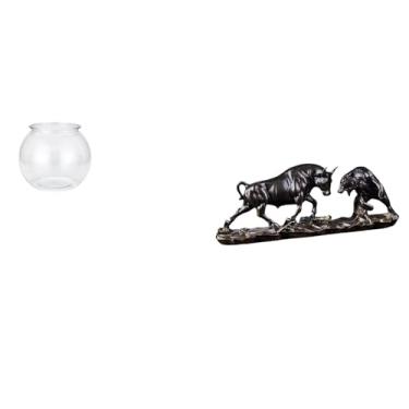 Imagem de Whtkoph Vaso Decorativo Transparente para Pequeno Aquário, Ideal para Mesa de Escritório Ou Decoração de Casa, com Escultura Moderna E Arte Feng Shui.