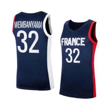 Imagem de Camiseta De Basquete Masculina Infantil França Colete Esportivo De Ver