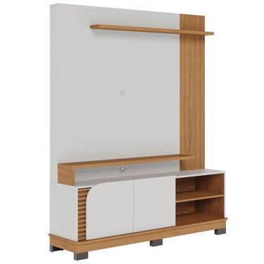 Imagem de Estante Painel para TV 65 Pol Madrid C05 Off White Matte/Freijó - Mpoz
