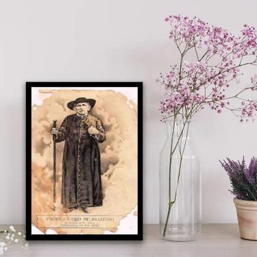 Imagem de Quadro Decorativo Padre Cícero 24X18Cm - Com Vidro Preta