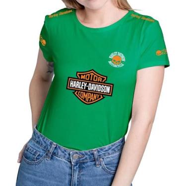 Imagem de Camisa Camiseta de Algodão Masculina Feminina Unissex Harley Davidson 