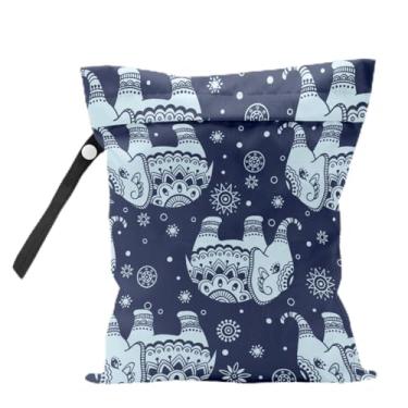 Imagem de Bolsa de elefante reutilizável para viagem, praia, piscina, academia, banho, bolsa impermeável para roupas de banho, pano de ginástica sujo, bolsas de cosméticos para fraldas, organizador de creche