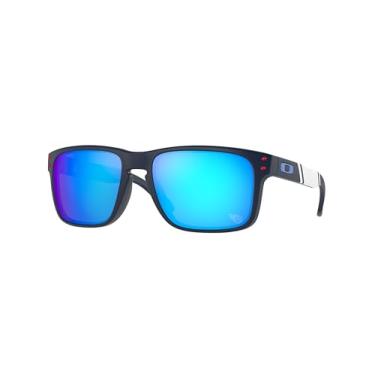 Imagem de Oakley Pacote de óculos de sol OO9102: OO 9102 HOLBROOK 9102T2 Holbrook Ten Matte Navy Prizm e kit de acessórios de coleira preta grande