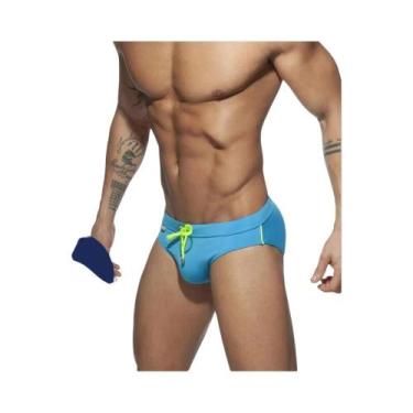 Imagem de Sunga Masculina Sexy Com Efeito Push-up, Estilo Arco-íris, Para Surf E