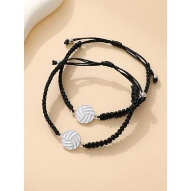 Imagem de Joias elegantes e elegantes pulseiras de vôlei para mulheres, presentes de dia dos namorados, presentes de amizade, Medium, Latão, Sem Pedra Preciosa