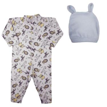 Imagem de Kit Bebê Pijama e Touquinha Coelho 2 Peças Tamanhos 1 2 e 3  - Koala B
