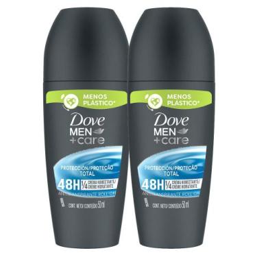 Imagem de Kit 2 Desodorante Dove Men + Care Proteção Total Roll-on Antitranspira