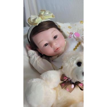 Imagem de Bebê Reborn Menina Corpo Silicone Pode Banhar Com Enxoval - Mundo Azul