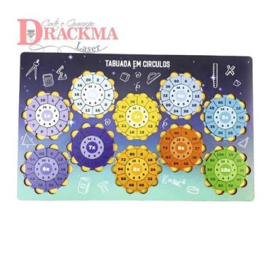Imagem de Tabuada jogo educativo de encaixe Matemática - Drackma