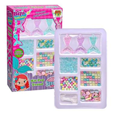 Imagem de Kit De Miçangas Monta Pulseiras Biju Collection Sereia Pop - Dm Toys