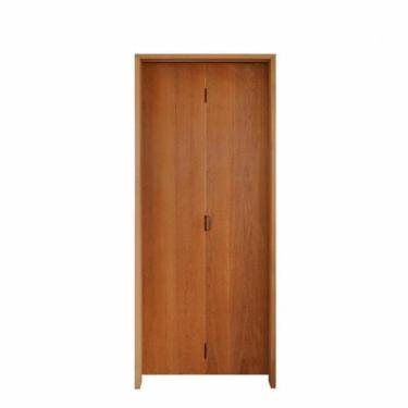 Imagem de Kit Porta Camarão de Madeira Padrão Imbuia 82 X 2.10 Batente 14 cm Sem