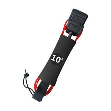 Imagem de Pegciuho Leash para Prancha de Stand Up Paddle, Corda de para Pranchas de Surf E Atividades de SUP, Vermelho, 10 pés