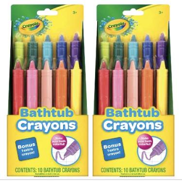 Imagem de Crayola Marcadores de banheira Taste Beauty, marcadores laváveis para a hora do banho infantil, pacote com 2