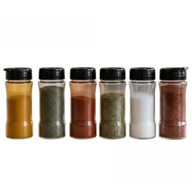 Imagem de Kit 15 Potes Organizadores de Mantimentos e Especiarias com Tampa Dosadora para Condimentos e Cozinha (6 unidades)
