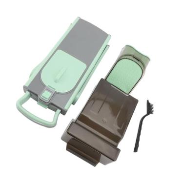 Imagem de Aramox Picador de Alimentos Multifuncional, Triturador de Vegetais para Fatiar e Aplainar Com Lâminas de Aço Inoxidável para Cozinha Comercial Doméstica (Verde)