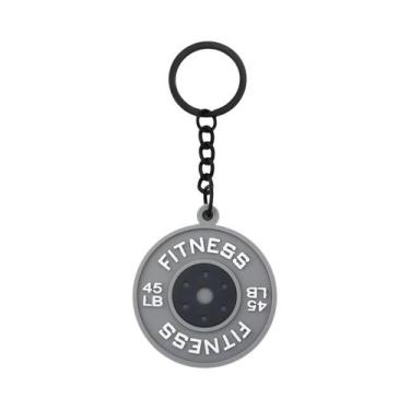 Imagem de Chaveiro De Placa De Halteres Mini 3D Para Fitness, Pingente Para Bols