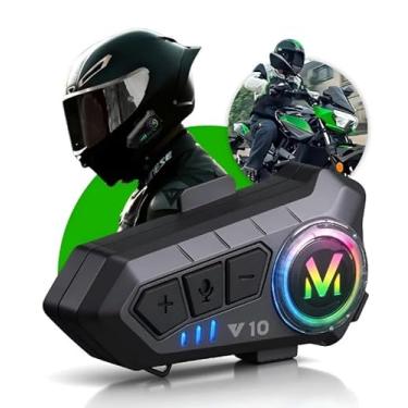 Imagem de Fone Bluetooth Y10 para Capacete de Moto | Som Hi-Fi Potente | Bluetooth 5.3 Estável | Microfone com Redução de Ruído | IPX6 à Prova d’Água | Compatível iOS e Android