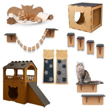 Imagem de Brinquedo Playground Completo Para Gatos Em MDF - Mondo Box Oficial