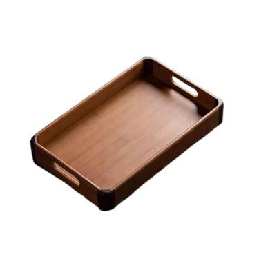 Imagem de Bandeja: a bandeja retangular é adequada para bandejas de chá, lanches, bandejas de frutas para restaurantes domésticos e cafés palete (A)
