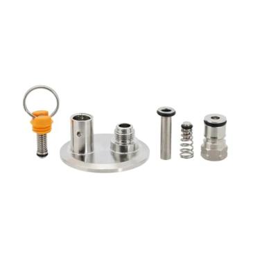 Imagem de Home Brewing Tampa de extremidade tripla de 5 cm com PRV e trava de esfera de gás, tampa de funil seco, transferência de pressão, peças de fermentador cônico, acessórios de fabricação de cerveja