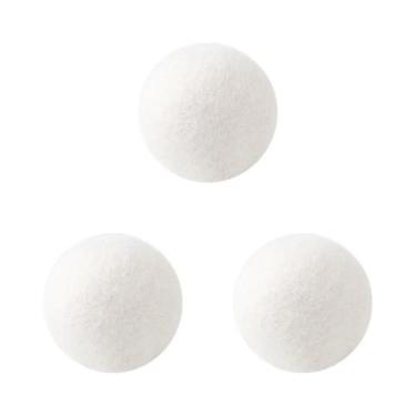 Imagem de Bolas De Lã Reutilizáveis Para Secadora Amaciante 3 4 5cm Acessórios P