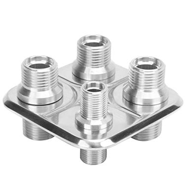 Imagem de Akozon Encaixe de Mangueira de Anteparo de Ar Condicionado de 4 Portas para Carro Substituição de Modificação Universal para Ajuste para Desempenho GM e Adequado para Veículos (Prata)