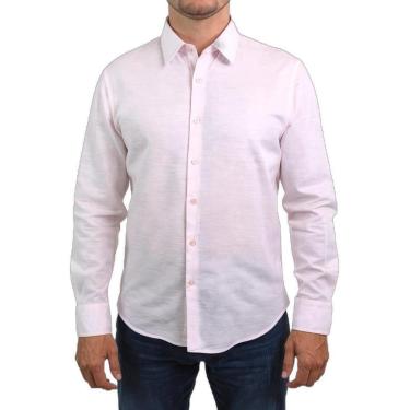 Imagem de Camisa Areia Branca Yacht Linho Rosa P-Masculino