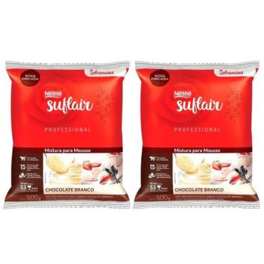 Imagem de Kit mousse de chocolate branco Suflair 500G com 2 unidades - NESTLÉ