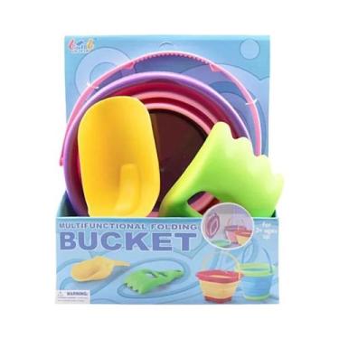 Imagem de Balde De Praia Portátil E Dobrável Para Crianças, Brinquedo De Areia, 
